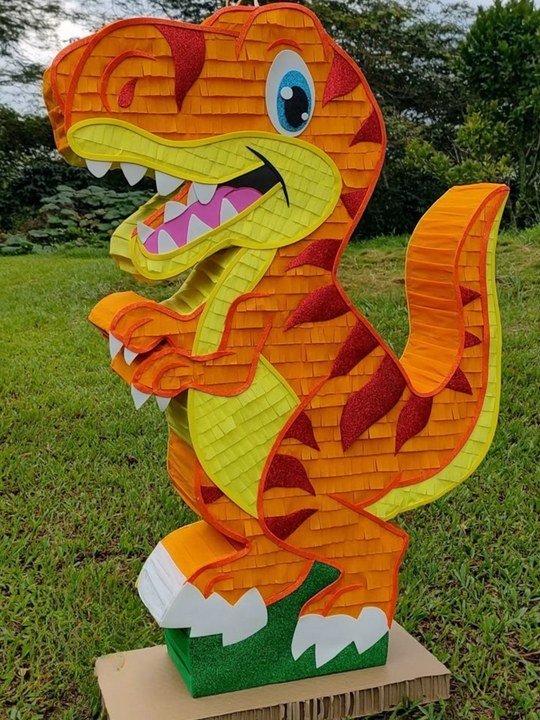 Piñata de dinosaurio 2D personalizada – Custom 2D dinosaur piñata for birthdays and parties